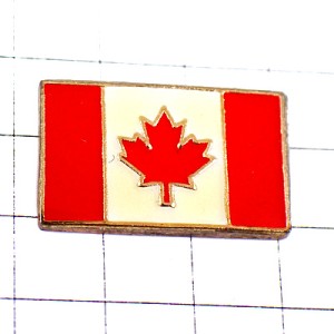 ピンバッジ・カナダ国旗カエデ赤い楓の葉っぱ