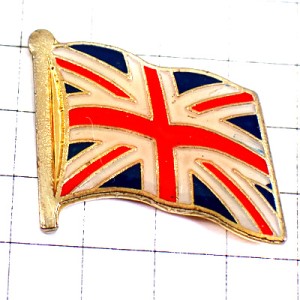 ピンバッジ・ユニオンジャック英国UKイギリス国旗はためく ENGLAND FLAG