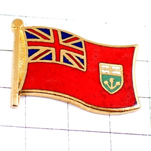 ピンバッジ・オンタリオ州旗カナダUKユニオンジャック英国国旗付き ONTARIO FLAG CANADA