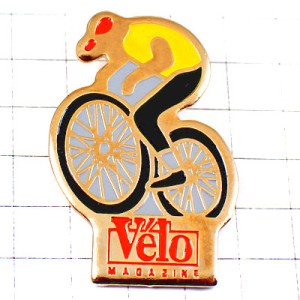 ピンバッジ・マイヨジョーヌ黄色シャツ自転車雑誌 VELO MAGAZINE LE-TOUR-DE-FRANCE