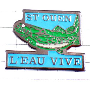 ピンバッジ・魚サカナ水玉模様フィッシング釣り L-EAU-VIVE FRANCE