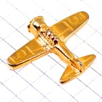 ピンバッジ・飛行機ゴールド金色ミリタリー立体型戦闘機