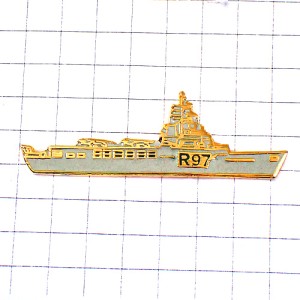 ピンバッジ・ジャンヌダルク巡洋艦ヘリ空母フランス海軍ミリタリー