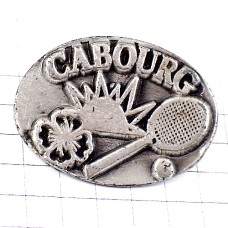 ブローチ・ゴルフ場バカンス太陽や花カブール海岸の町ノルマンディ地方シルバー銀色 CABOURG NORMANDIE FRANCE