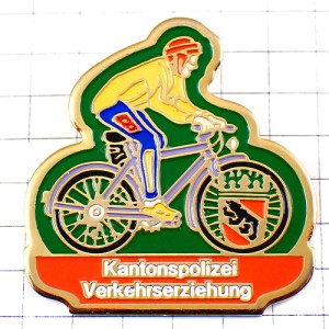 ピンバッジ・自転車サイクリング熊の紋章スイスの警察