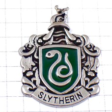 ピンバッジ・蛇スリザリン映画ハリーポッター紋章シルバー銀色 SLYTHERIN HARRY-POTTER JOANNE-ROWLING