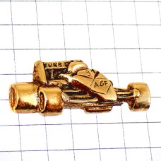 ピンバッジ・F1レースカー車ゴールド金色