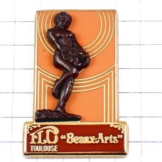 ピンバッジ・ＦＬＯヌードの女の子像レストラン BEAUX-ARTS BRASSERIE-FLO ARTS-DECO TOULOUSE FRANCE