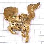 お買得ピンバッジ・ピンズ・金色ゴールド馬とび跳ねるウマ