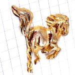 お買得ピンバッジ・ピンズ・金色ゴールド馬とび跳ねるウマ