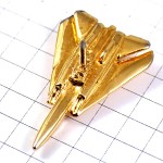 お買得ピンバッジ・ピンズ・飛行機ゴールド金色立体型ミリタリー戦闘機