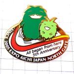 ピンバッジ・エキスポ愛地球博モリゾーとキッコロ2005年 AICHI-2005 EXPO JAPAN MORIZO KICCORO