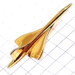ピンバッジ・金色コンコルド音速飛行機ゴールド立体型 CONCORDE AIR-FRANCE BRITISH-AIRWAYS FRANCE ENGLAND