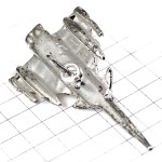 ピンバッジ・飛行機シルバー銀色ミリタリー立体型戦闘機