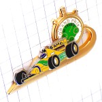 ピンバッジ・ベネトンF1キャメル黄色と緑Rの車レースカー時計ストップウォッチ BENETTON FORD CAMEL