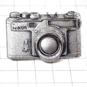 ピンバッジ・ニコンSPカメラ写真一眼レフ撮影シルバー銀色 NIKON NIKON-SP JAPAN