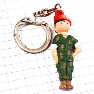 キーホルダー・迷彩色の軍服ミリタリー兵士FRANCE