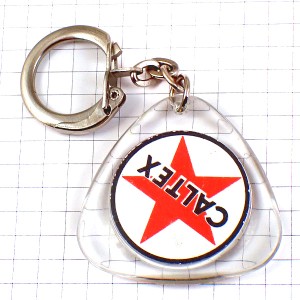 キーホルダー・カルテックス石油スター星オールドカー車 CALTEX TEXACO USA