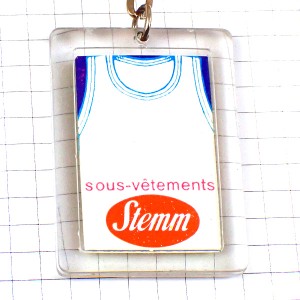 キーホルダー・白いシャツ下着アルファベットＥ STEMM FRANCE