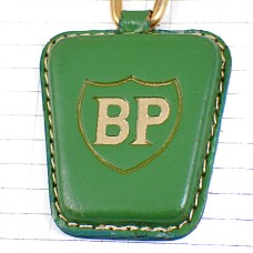 キーホルダー・ＢＰ石油イギリス英国UKレザー革製 BRITISH-PETROLEUM ENGLAND