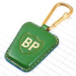 キーホルダー・ＢＰ石油イギリス英国UKレザー革製 BRITISH-PETROLEUM ENGLAND