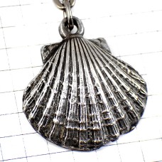 キーホルダー・シェル石油シルバー銀色の貝 SHELL SILVER ENGLAND