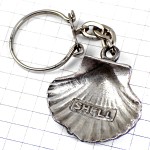キーホルダー・シェル石油シルバー銀色の貝 SHELL SILVER ENGLAND