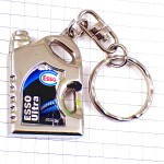 キーホルダー・エッソ石油のオイル缶シルバー銀色 ESSO