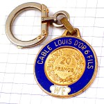 キーホルダー・２０フラン金貨ゴールド金色 WF CABLE-LOUIS-D-OR FRANCE