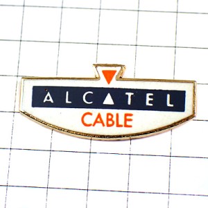 ピンバッジ・アルカテル電話会社ケーブル三角 ALCATEL CABLE NEXANS FRANCE