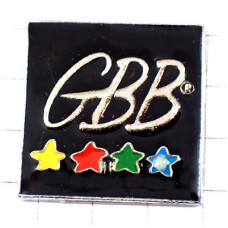 ピンバッジ・GBB星4つ黄色赤緑青4色 ピンバッジ・GBB星4つ黄色赤緑青4色