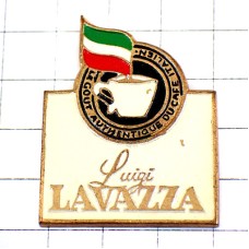ピンバッジ・ラヴァッツァのコーヒー珈琲イタリア国旗色 LAVAZZA ITALIA  ITALY FLAG