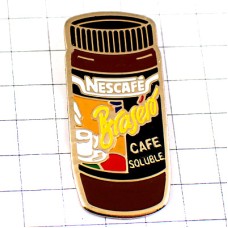 ピンバッジ・コーヒー珈琲ネスカフェの瓶 COFFEE NESTLE NESCAFE BRASERO SWISS