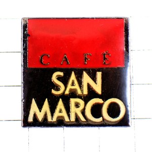ピンバッジ・コーヒー豆サンマルコ珈琲 CAFES SAN-MARCO ITALIA