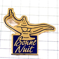 ピンバッジ・おやすみ金色のランプ珈琲コーヒー会社ゴールド CAFE BONNE-NUIT FRANCE
