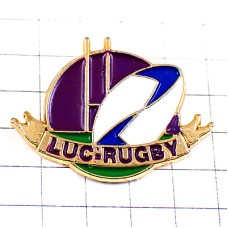 ピンバッジ・ラグビー球ゴールポスト