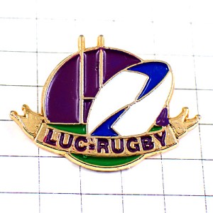 ピンバッジ・ラグビー球ゴールポスト