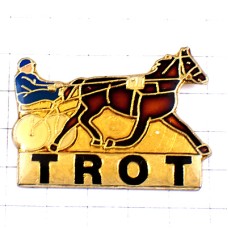 ピンバッジ・競馬レース二輪の馬車 SULKY TROT FRANCE