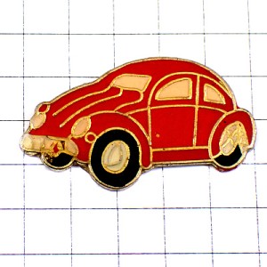 ピンバッジ・赤いビートル車フォルクスワーゲン社