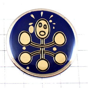ピンバッジ・汗をかく人