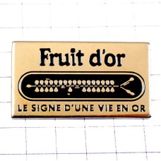 ピンバッジ・小麦の穂フルイドール金色ゴールド FRUIT-DOR OIL MARGARINE FRANCE