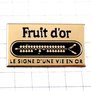 ピンバッジ・小麦の穂フルイドール金色ゴールド FRUIT-DOR OIL MARGARINE FRANCE