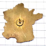 ピンバッジ・エッフェル塔とフランス地図型トリコロールカラー国旗色 TOUR-EIFFEL PARIS FLAG MAP FRANCE