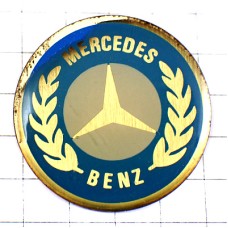 ピンバッジ・メルセデスベンツ車ブルー水色ローリエ月桂樹 MERCEDES-BENZ GERMANY