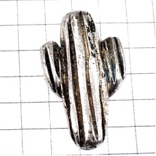 ピンバッジ・サボテン銀色シルバーPHILIPPE-AUDIBERT PARIS SCULPTEUR CACTUS SILVER