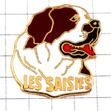 ピンバッジ・セントバーナード救助犬いぬ大型犬 SAINT-BERNARD LES-SAISIES FRANCE