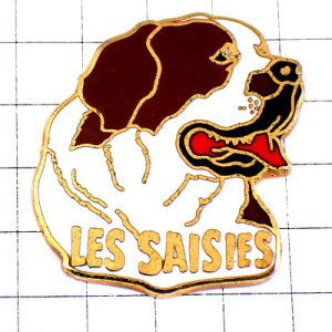ピンバッジ・セントバーナード救助犬いぬ大型犬 SAINT-BERNARD LES-SAISIES FRANCE