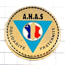 ピンバッジ・フランス警察の組織トリコロールのフランス地図型 POLICE FRANCE