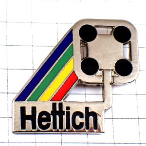 ピンバッジ・四つの黒い点と虹色 HETTICH GERMANY
