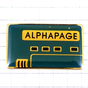 ピンバッジ・ポケットベル電話アルファパージュ ALPHAPAGE